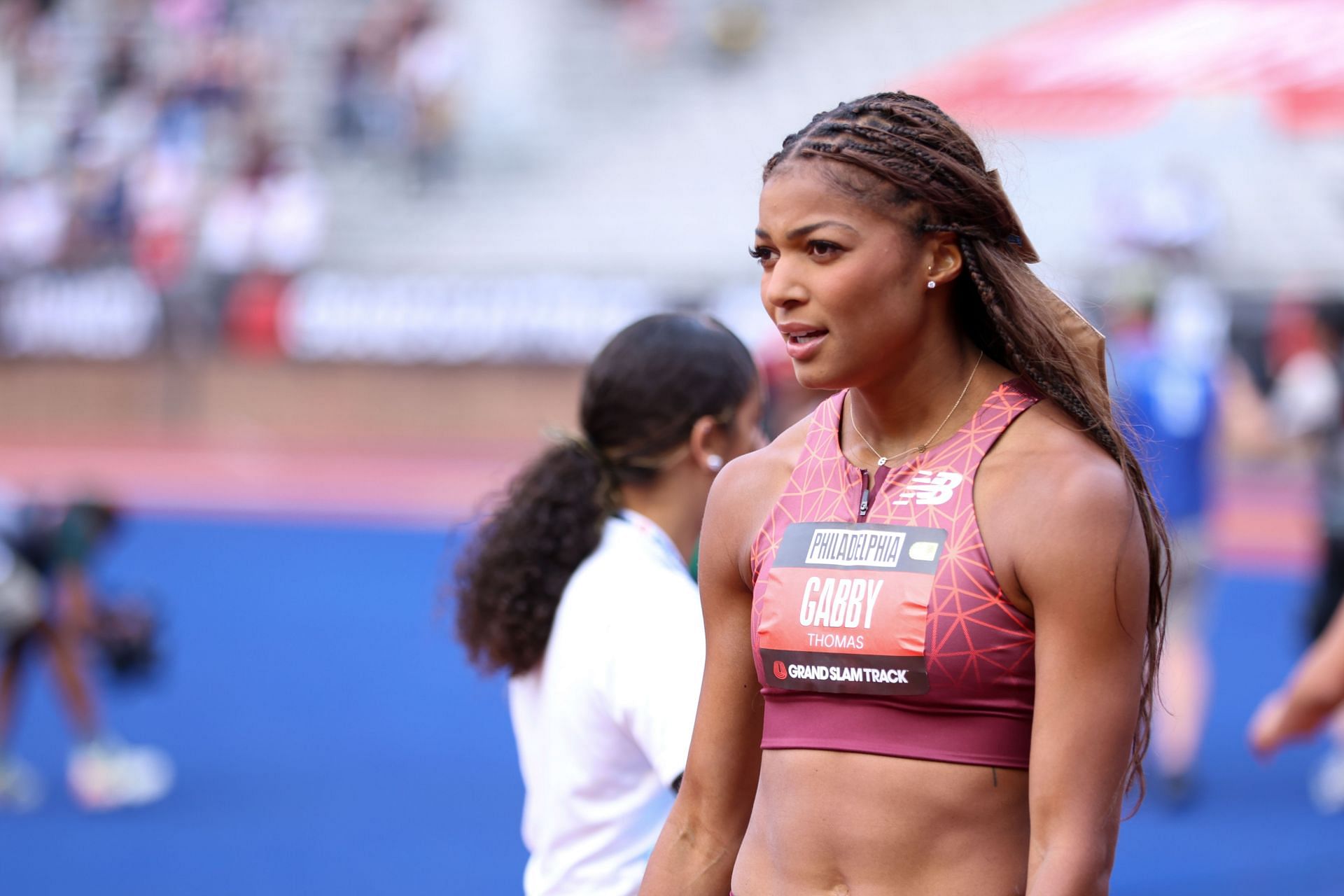 Gabby Thomas at the Grand Slam Track - Philadelphia - Source: Getty